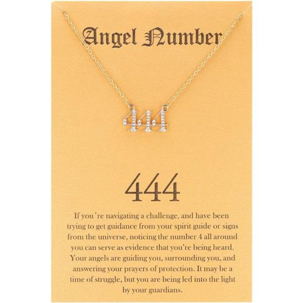 Angel Number Choker Necklace Numerology Jewelry for Women Zircon
